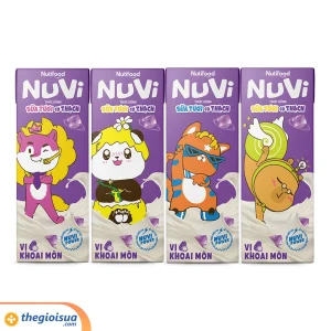 Sữa tươi NUVI có thạch vị khoai môn hộp 170ml