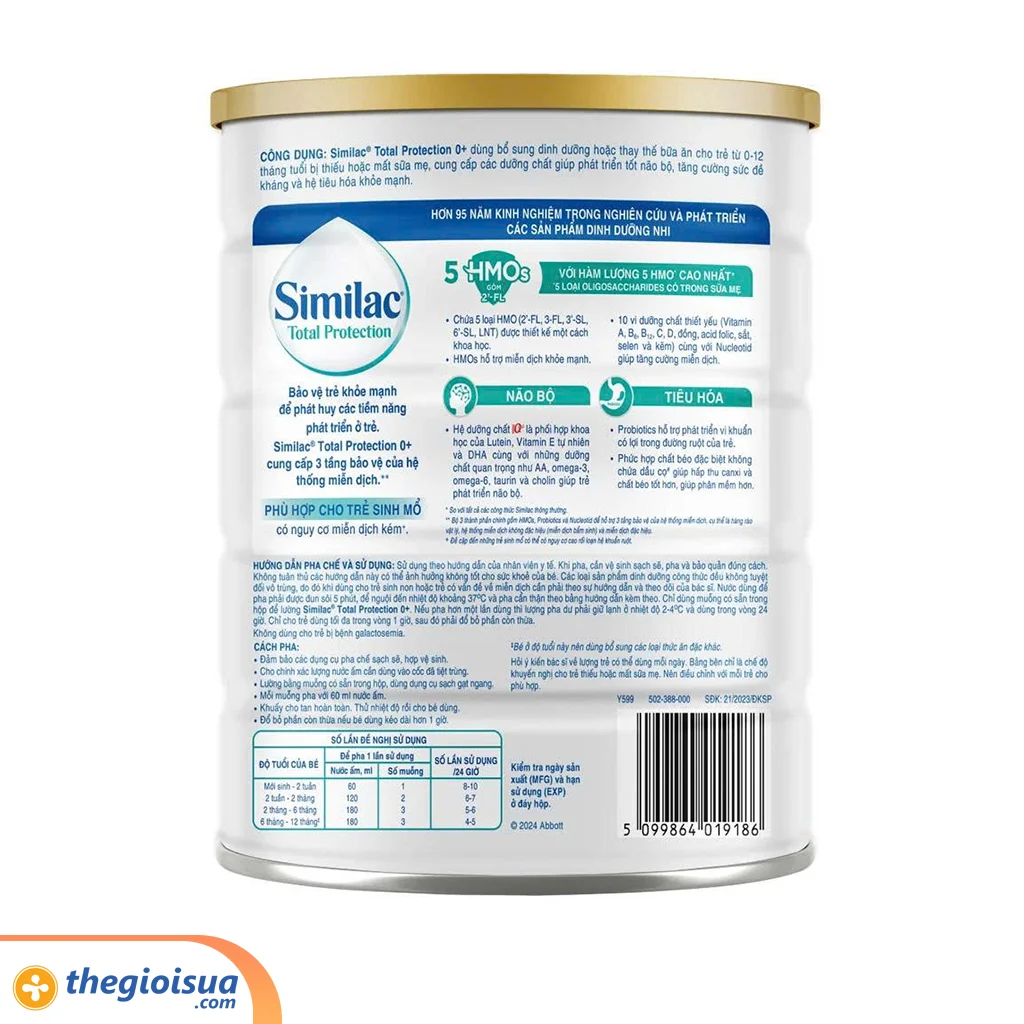 Sữa bột Similac Total Protection 0+ 800g (Từ 0-12 tháng)