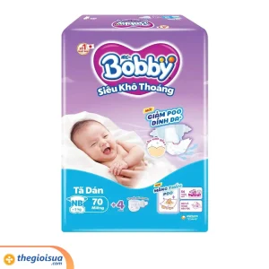Tã dán Bobby Siêu Thấm - Khô Thoáng size XS70 (Dưới 5kg)