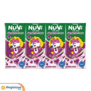 Sữa uống trái cây Nuvi Nho có thạch hộp 170ml