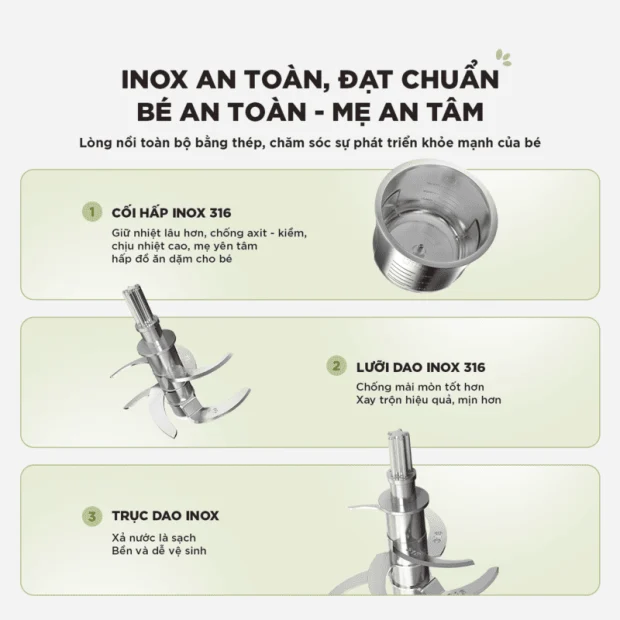 Máy xay nấu thức ăn 0.35L Bear BFM-045KN