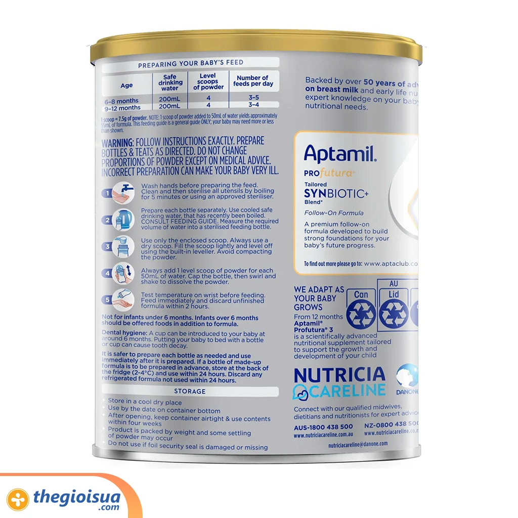 Sữa bột Aptamil Profutura 2 Follow-on Formula From 6 – 12 months