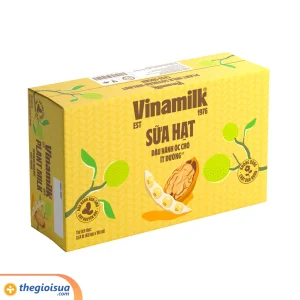 Sữa hạt đậu nành óc chó Vinamilk ít đường hộp 180ml