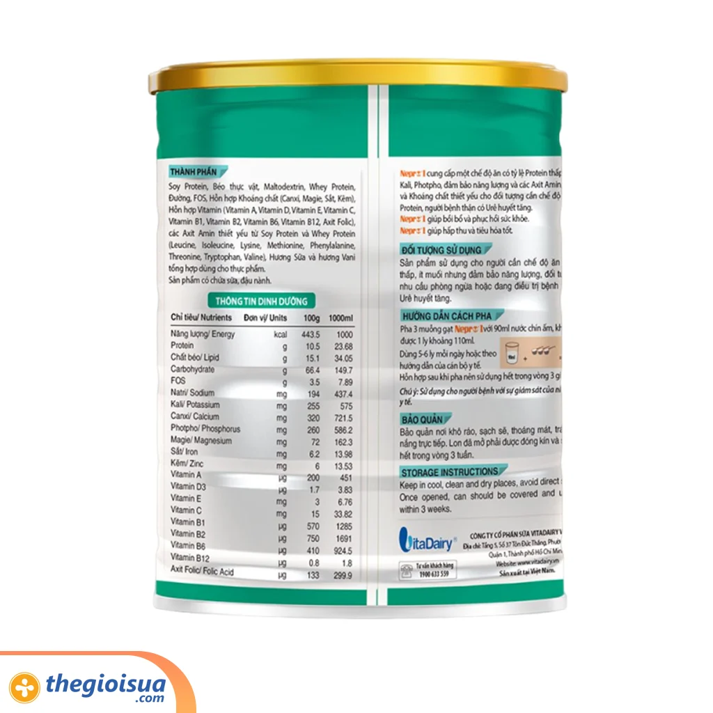 Sữa bột giảm Protein Nepro 1 900g