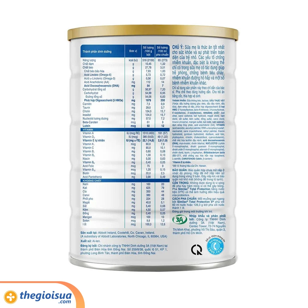 Sữa bột Similac Total Protection 0+ 800g (Từ 0-12 tháng)