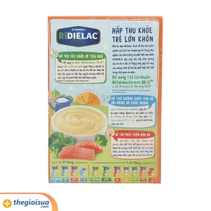 Bột ăn dặm Ridielac Gold Cá hồi bông cải xanh hộp giấy 200g