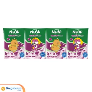 Sữa uống trái cây Nuvi Nho có thạch hộp 100ml