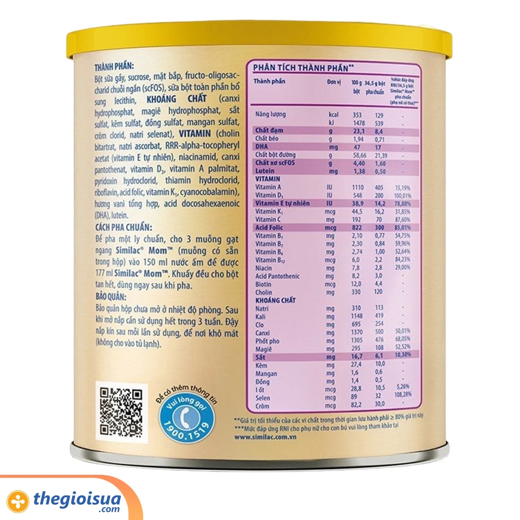 Sữa bột Similac Mom hương vani 400g