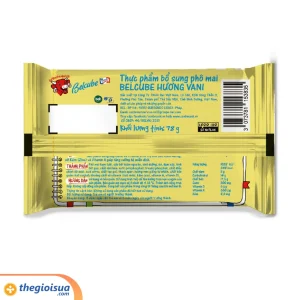 Phô mai vuông Belcube ngọt vị vani 78g