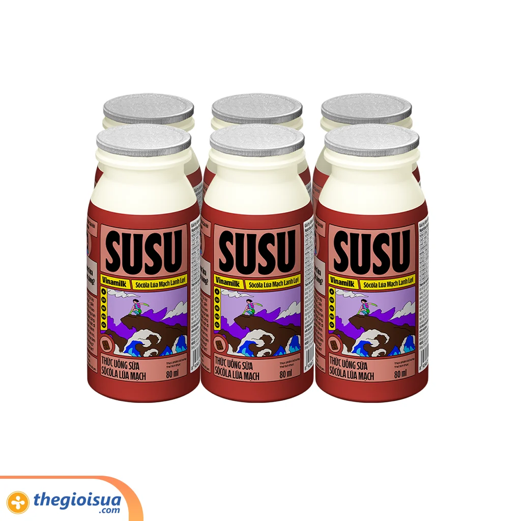 Sữa Socola Lúa mạch Vinamilk SuSu chai 80ml