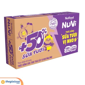 Sữa tươi trái cây tươi NuVi Nho Hộp 110ml