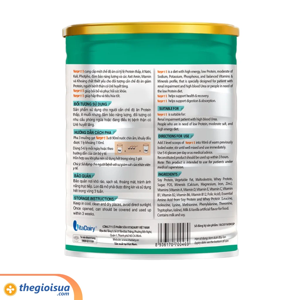 Sữa bột giảm Protein Nepro 1 900g