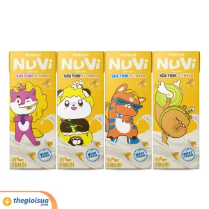Sữa Tươi NUVI có thạch vị Chuối hộp 170ml