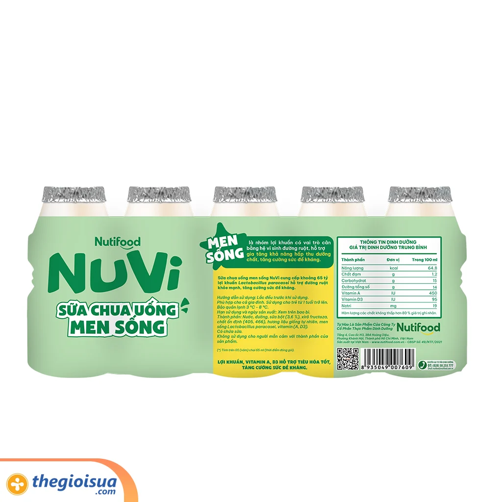 Sữa chua uống men sống Nuti chai 65ml