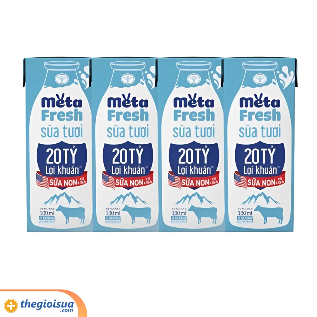 Sữa tươi MetaFresh lợi khuẩn 4*180ml