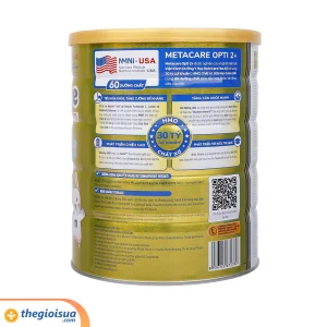 Sữa bột Nutricare Metacare Opti 2+ 850g (Vàng) từ 2-10 tuổi
