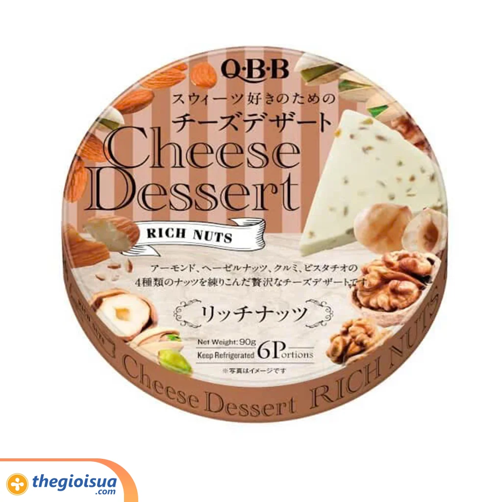 Phô mai QBB vị các loại hạt dinh dưỡng 90g (6 miếng)