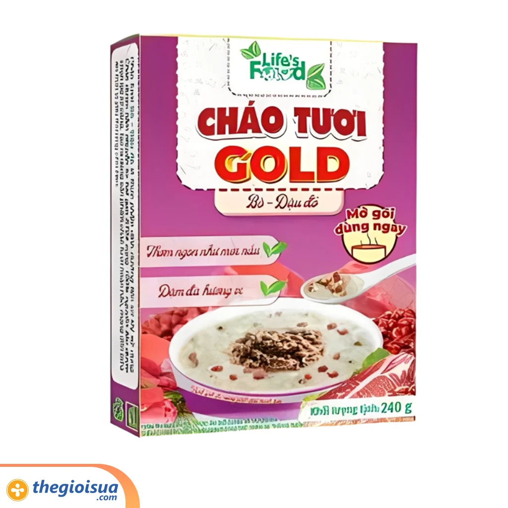 Cháo tươi GOLD – Thịt bò & đậu đỏ 240g