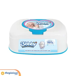 Khăn ướt Bobby hộp tiện lợi 80 tờ (hộp vuông)