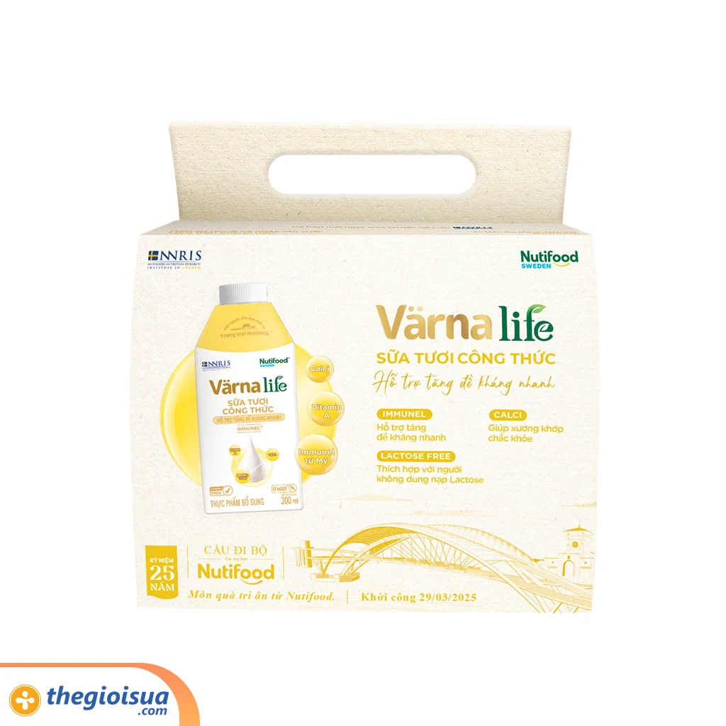 Thực Phẩm Bổ Sung Sữa Tươi Công Thức VARNALIFE (VÀNG) hộp 200ml