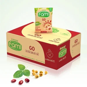Sữa đậu nành Fami Go đậu đỏ nếp cẩm túi 200ml – thùng 40 túi