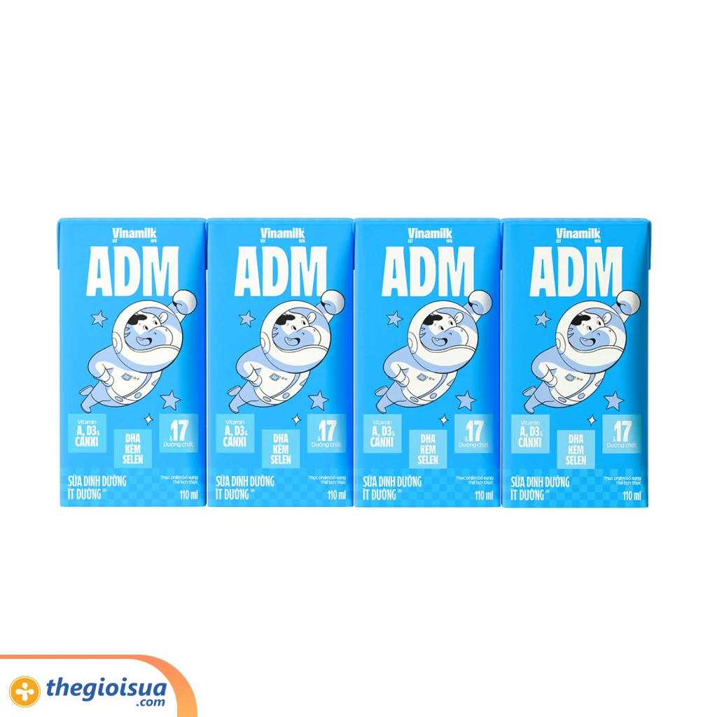 Sữa dinh dưỡng ít đường Vinamilk ADM 110ml