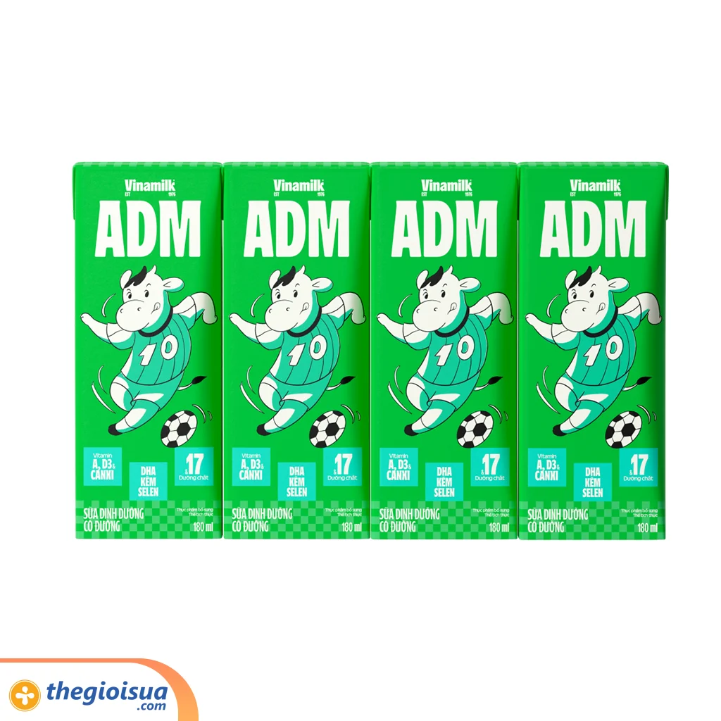 Sữa dinh dưỡng có đường Vinamilk ADM 180ml