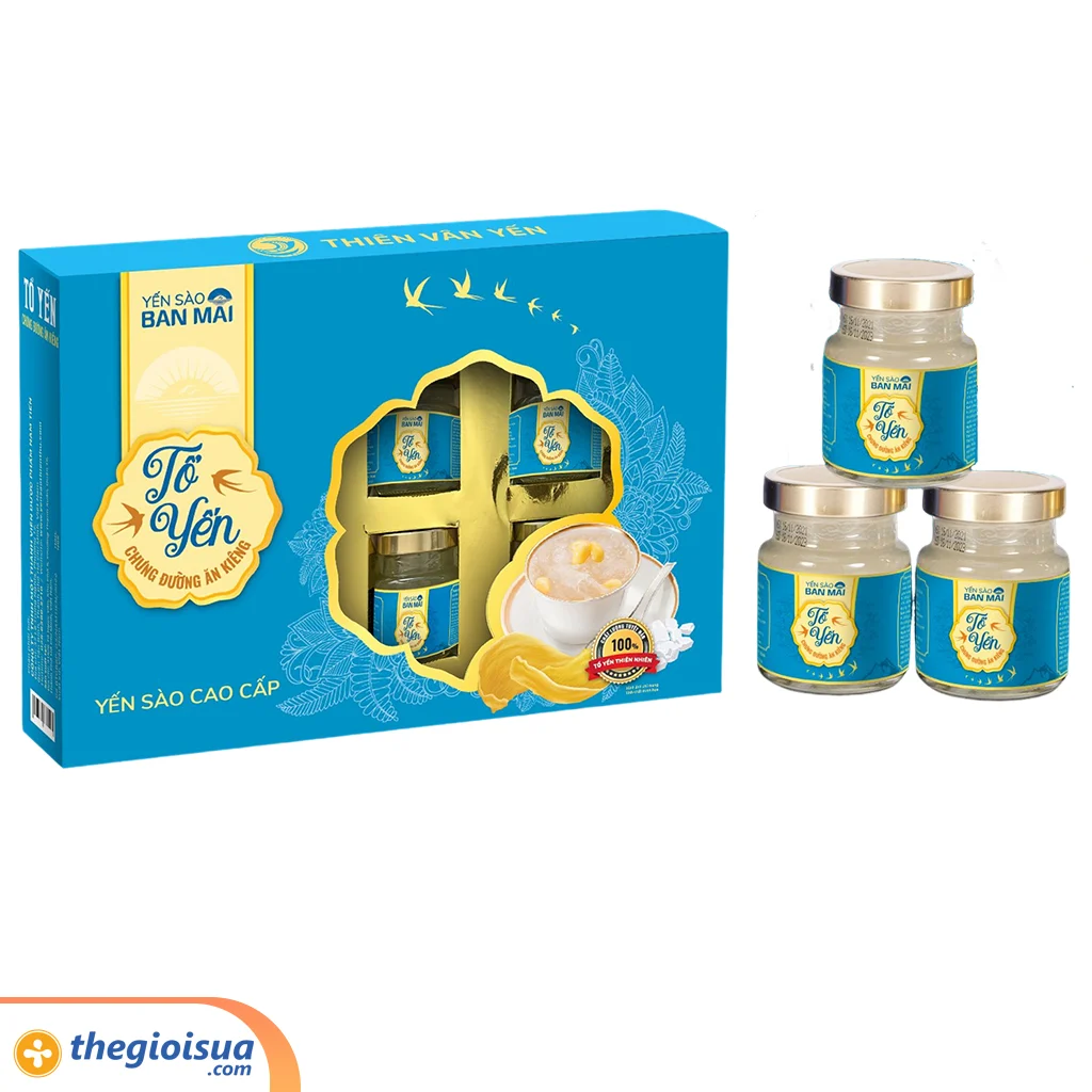 Yến sào Ban Mai - Tổ yến chưng đường ăn kiêng 6x70ml
