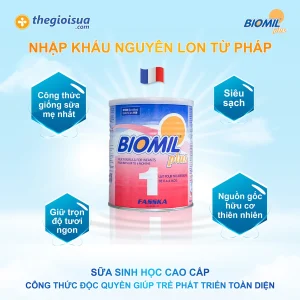 Sữa bột Biomil Plus 1 800g cho bé 0-6 tháng