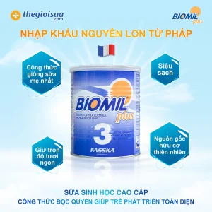 Sữa bột Biomil Plus 3 400g cho bé 1-3 tuổi