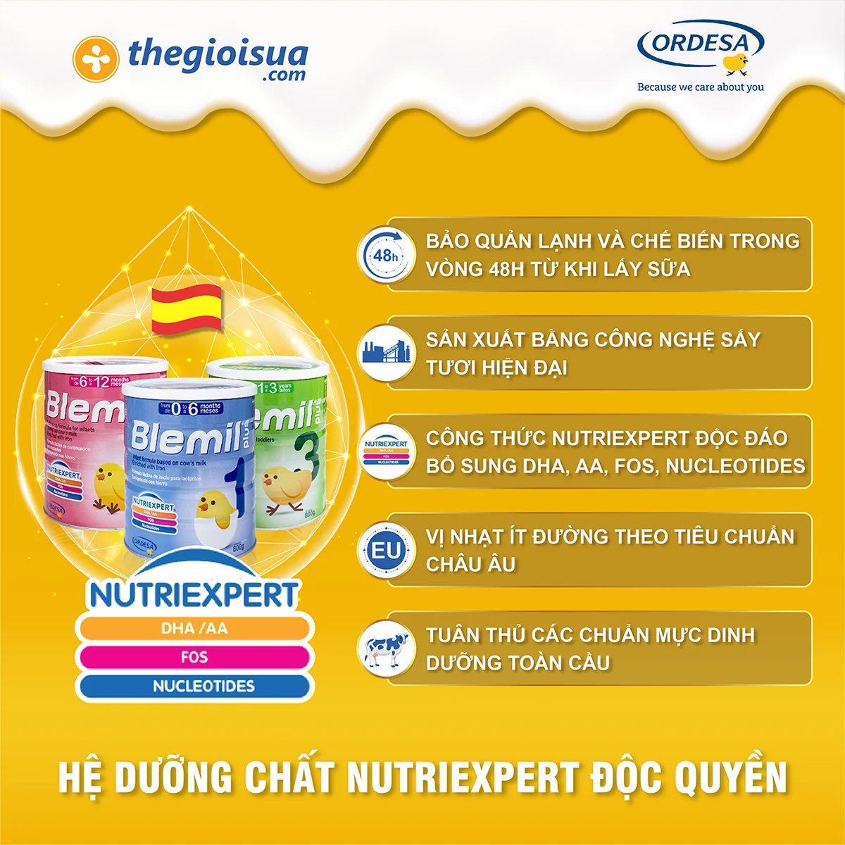 Sữa bột Blemil Plus 2 800g cho bé trên 6 tháng