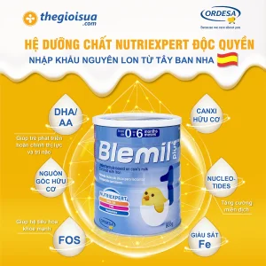 Sữa bột Blemil Plus 1 800g cho bé 0-6 tháng