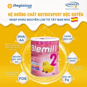 Sữa bột Blemil Plus 2 800g cho bé trên 6 tháng