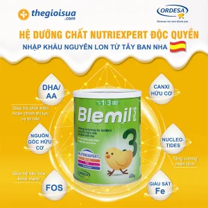 Sữa bột Blemil Plus 3 400g cho bé trên 12 tháng