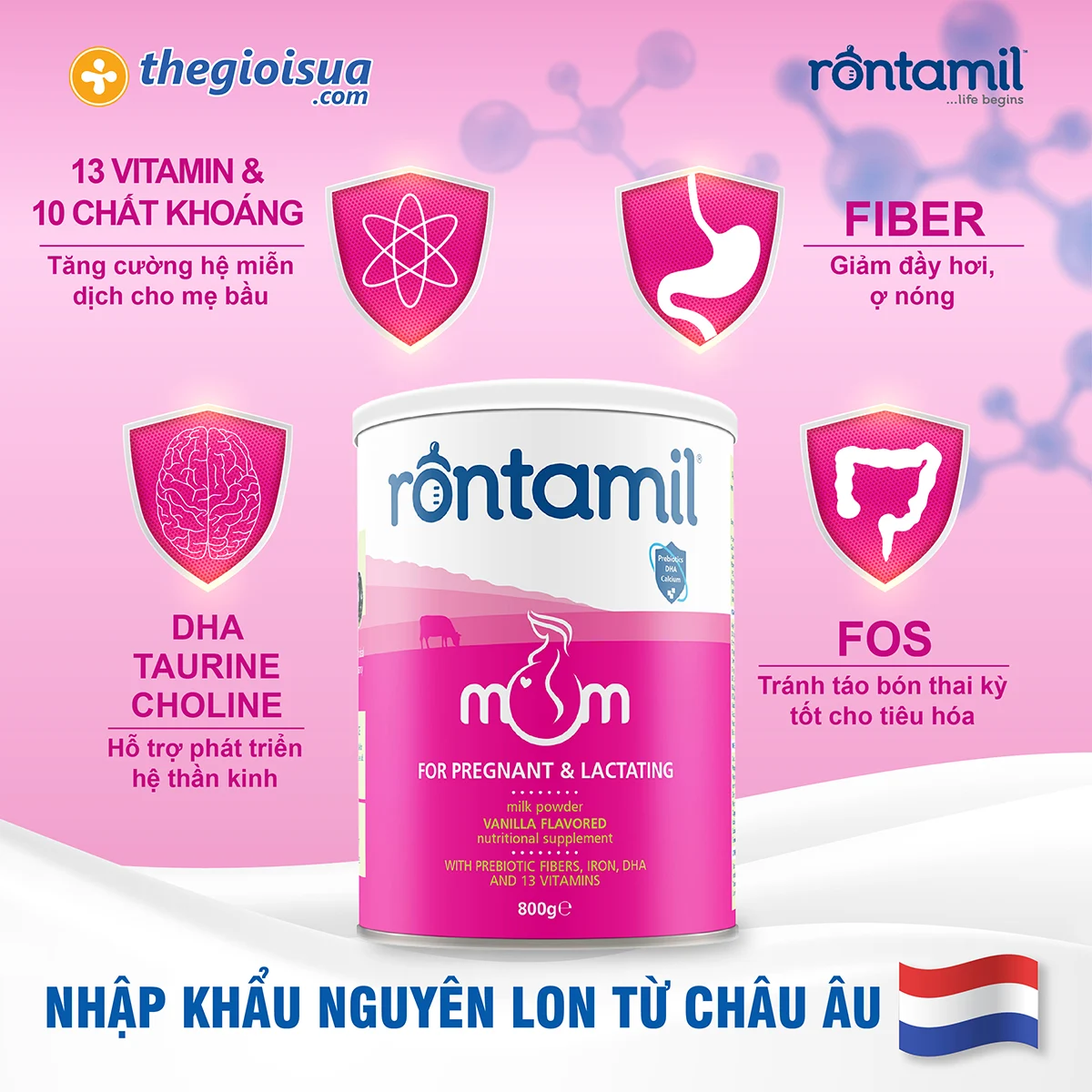 Sữa bầu Rontamil Mom 400g