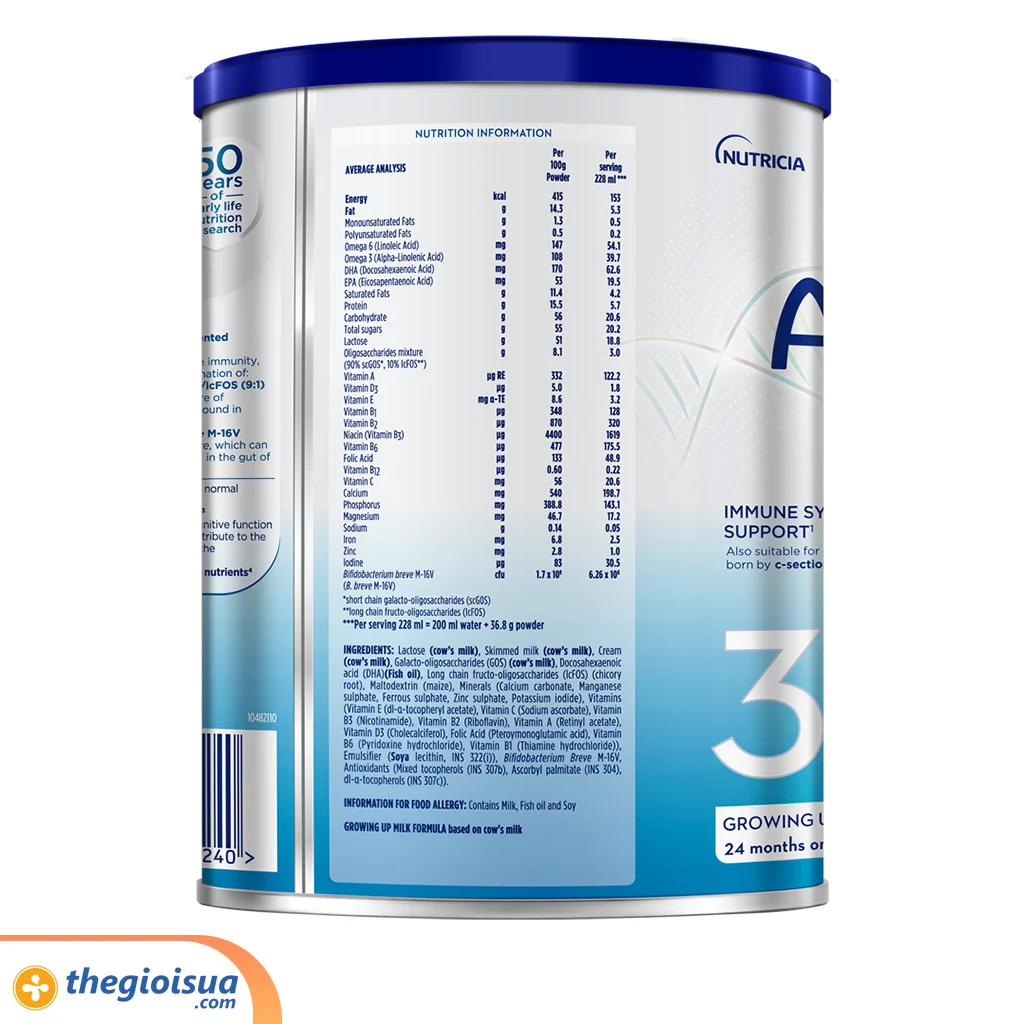 Sữa bột dinh dưỡng Aptamil Profutura Kid Cesarbiotik 3 (từ 2 tuổi) 800g