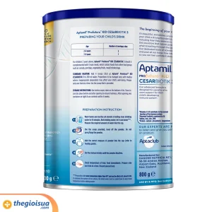 Sữa bột dinh dưỡng Aptamil Profutura Kid Cesarbiotik 3 (từ 2 tuổi) 800g
