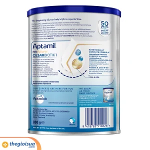 Sữa bột dinh dưỡng Aptamil Profutura Cesarbiotik 1 (0-12 tháng) 800g