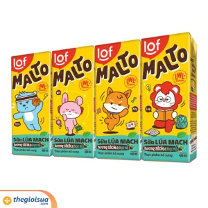 Sữa lúa mạch hương Socola bạc hà Lof Malto hộp 180mlx48