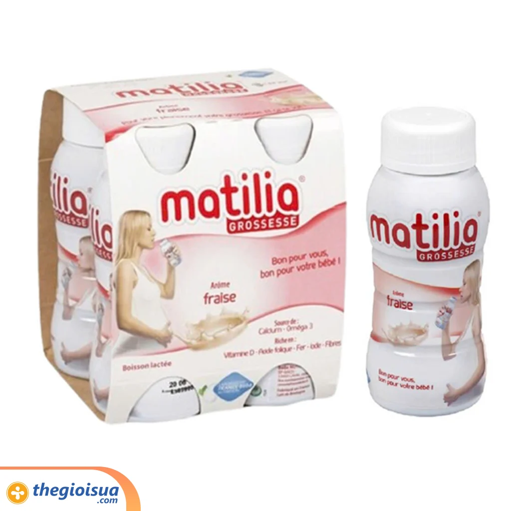 Sữa bầu Matilia hương dâu 200ml