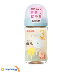 Bình sữa Pigeon PPSU Plus WN3 phiên bản Nhật 240 ml, hình hoa