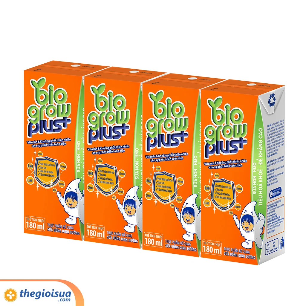 Sữa uống dinh dưỡng BioGrow Plus+ 180ml