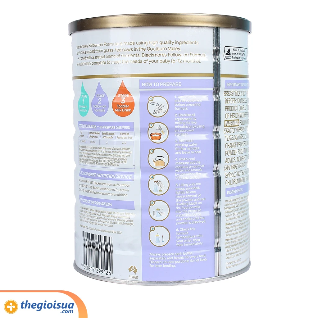 Sữa bột Blackmores Follow-on 2 900g