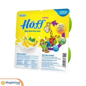 Sữa chua Hoff Yokids Chuối 4 hộp x 55g