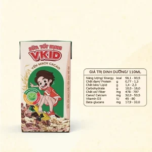 Sữa yến mạch Việt ngũ cốc Kid ca cao 110ml