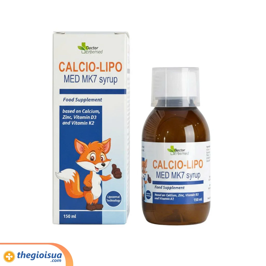Thực phẩm sức khoẻ CALCIO-LIPO MED MK7 Syrup 150ml