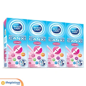 Sữa tươi Dutch Lady Canxi 180ml Dâu