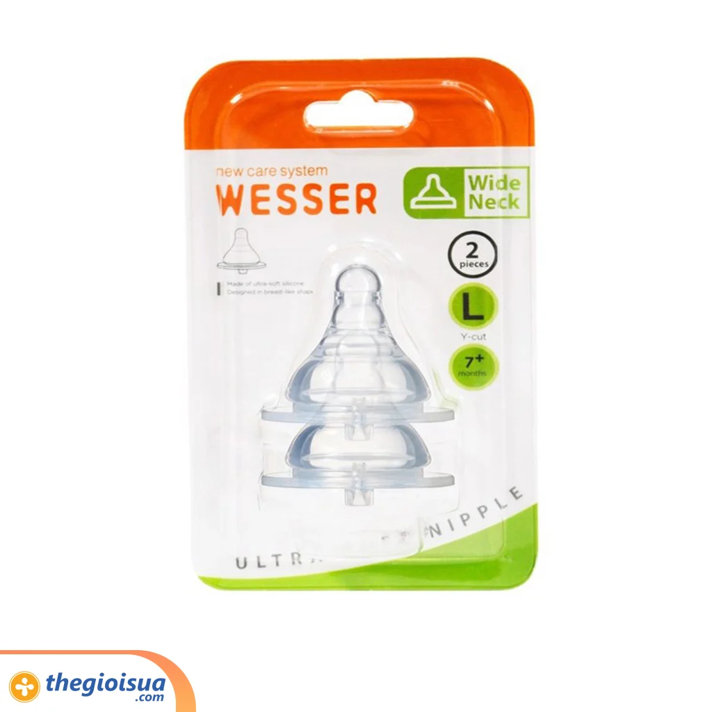 Núm ty Wesser PESU cổ rộng L (2 cái/vỉ) - giá 1 cái