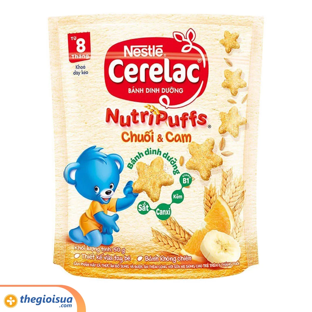 Bánh ăn dặm Nestle Chuối cam 50g