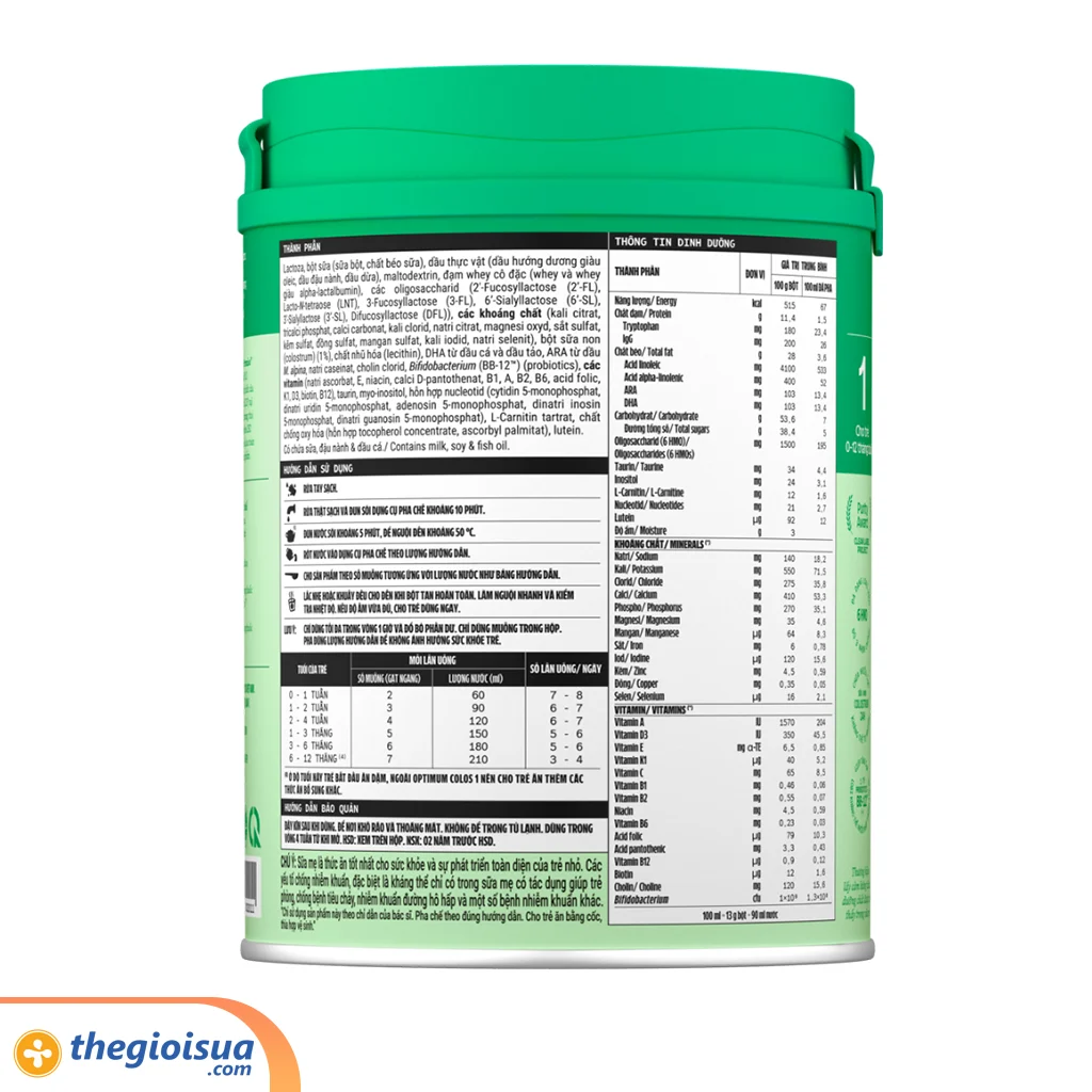 Sữa Bột Optimum Colos 1 (0-1 tuổi) – HT 800g